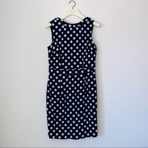 Boden Martha Dress Navy Polka Dot